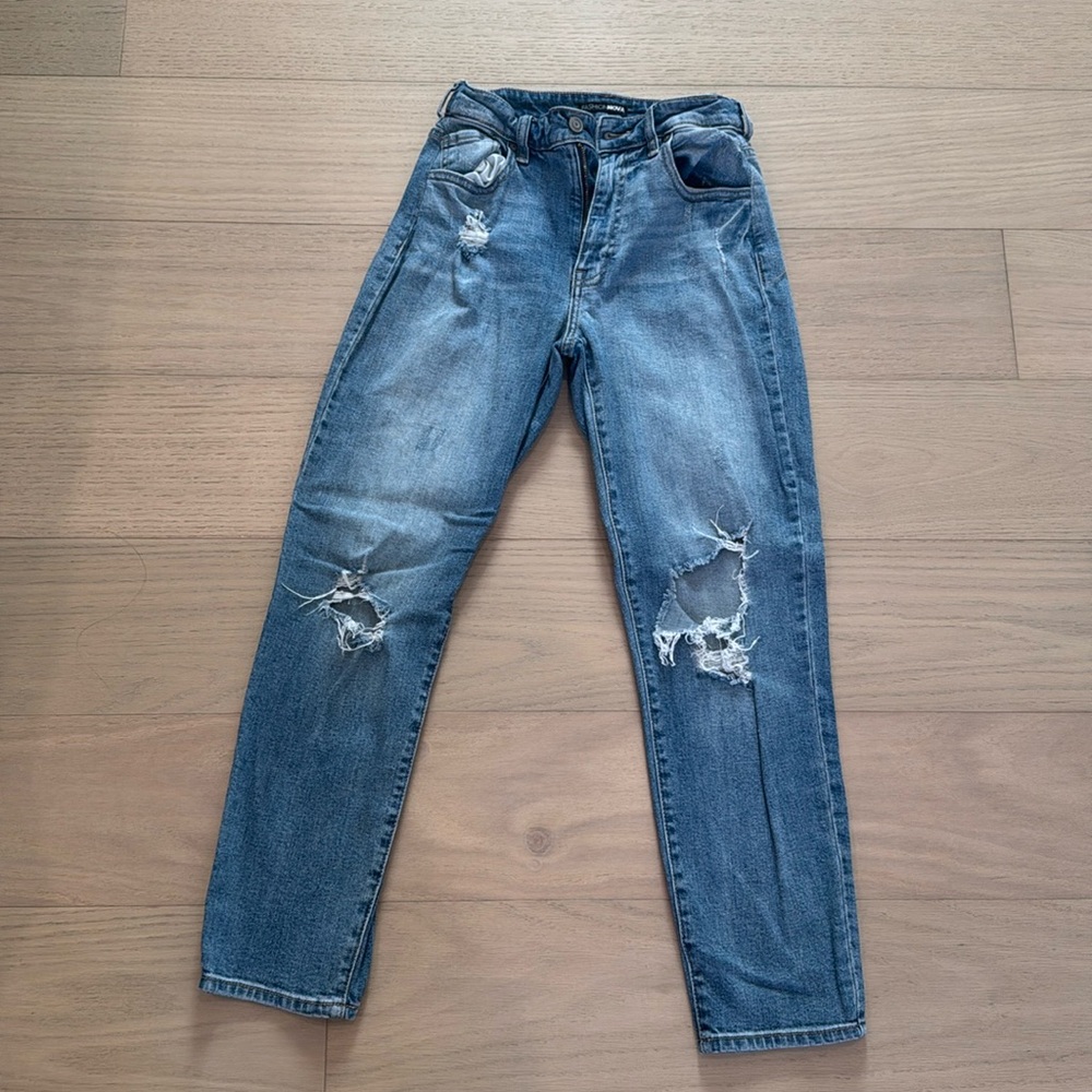 Fashion nova crop ankle rip jeans size US 3